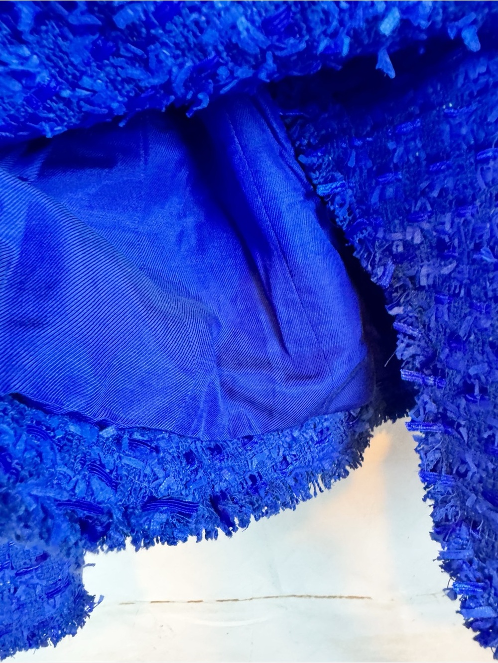 Balmain | Blue Boucle Double-Breasted Blazer, EU 38 - Picture 10 of 15